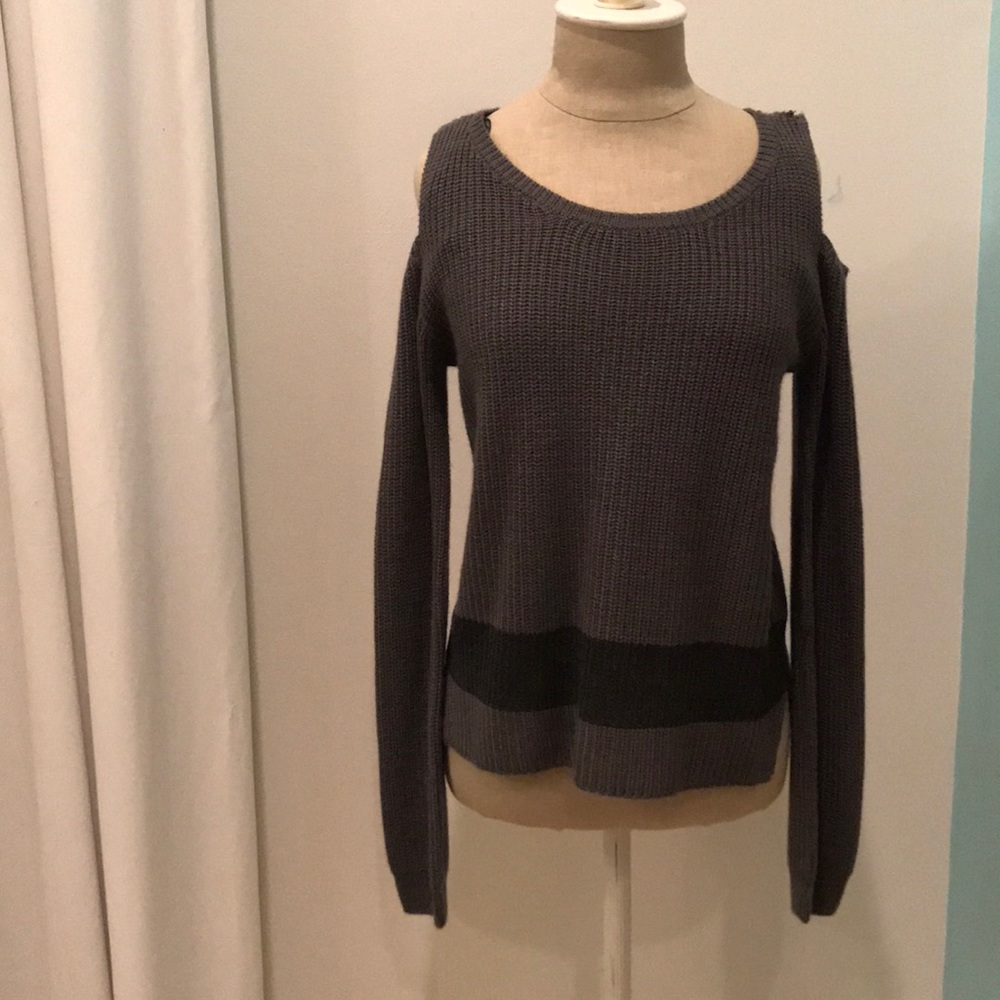 Open shoulder sweater
